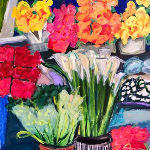 Flower Stand
41"x30"
Mixed Media on paper